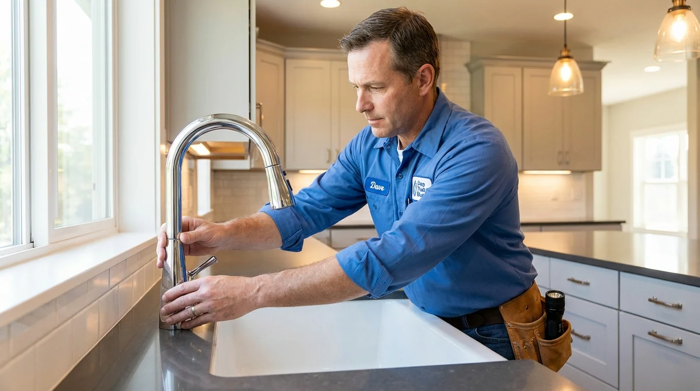 Kitchen faucet installation by Johns Plumbing LLC in Eagle Grove