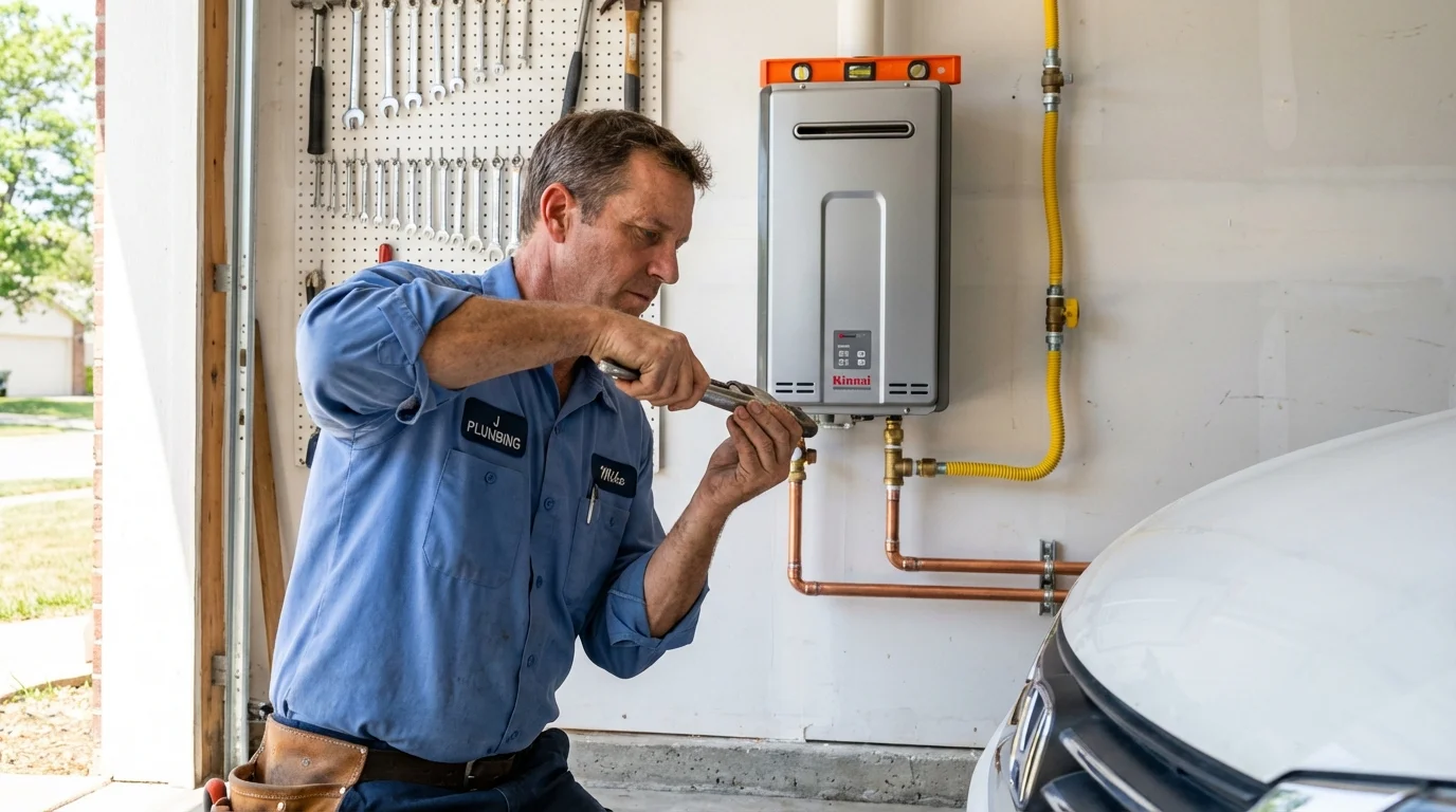 Tankless water heater installation by a Johns Plumbing LLC plumber in Eagle Grove
